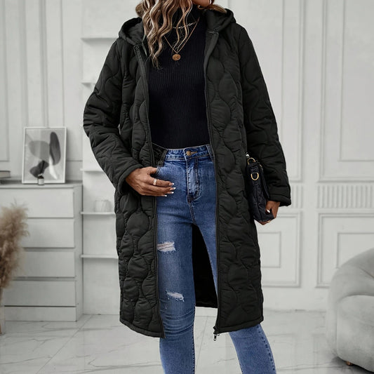 Women's Slouchy Long Hooded Casual Wadded Coats