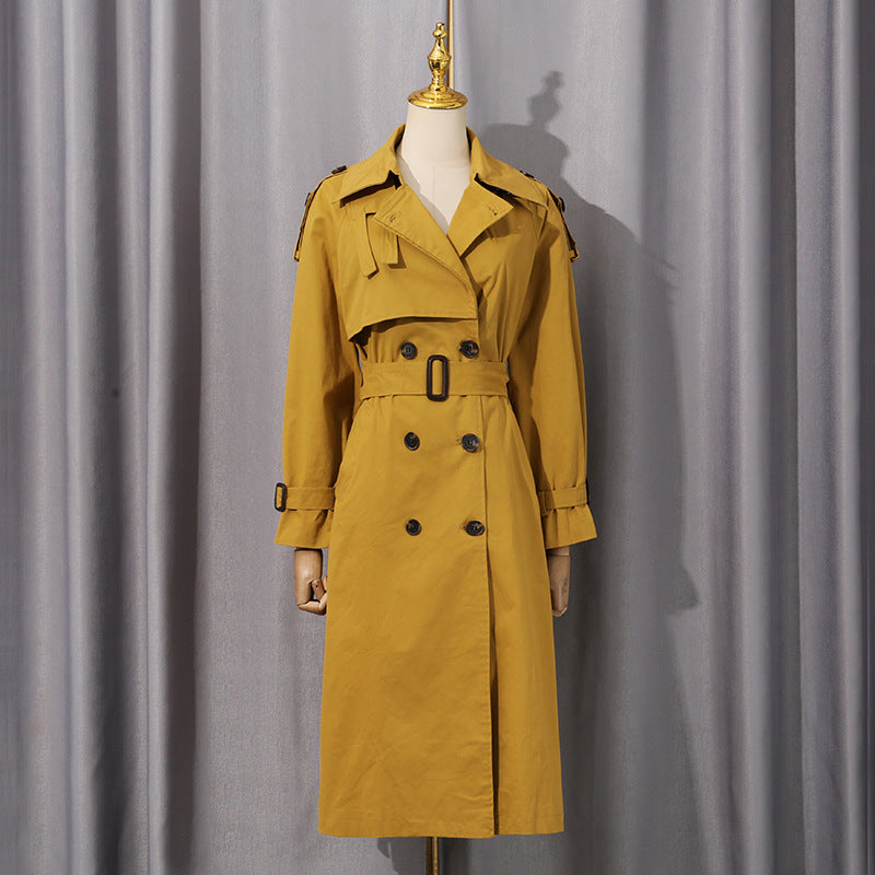 Women's Long Sleeve Solid Color British Autumn Fashion Elegant Waist Coats