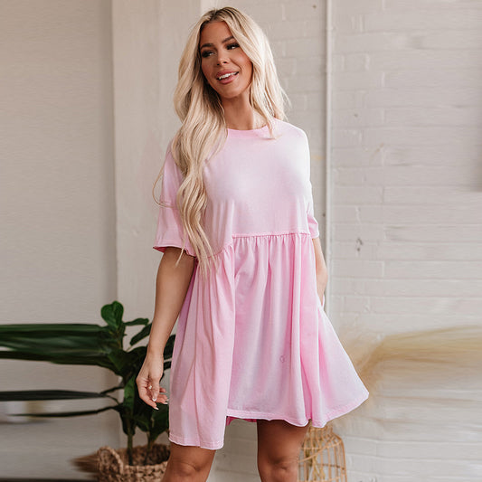 Women's Solid Color Loose Knee-length For Casual Dresses