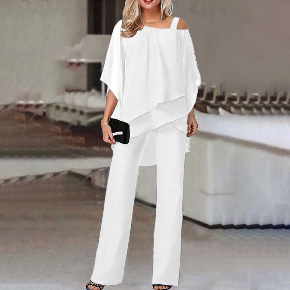 Women's Trousers Irregular Party Elegant Two-piece Set Fashion Casual Suit