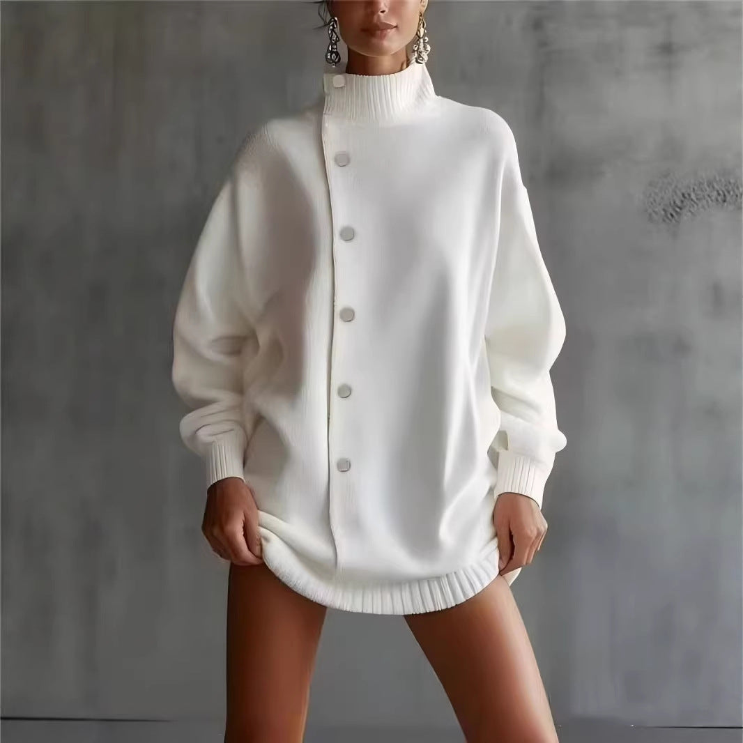 Women's Turtleneck Knitted Younger Fashion Loose Outer Sweater