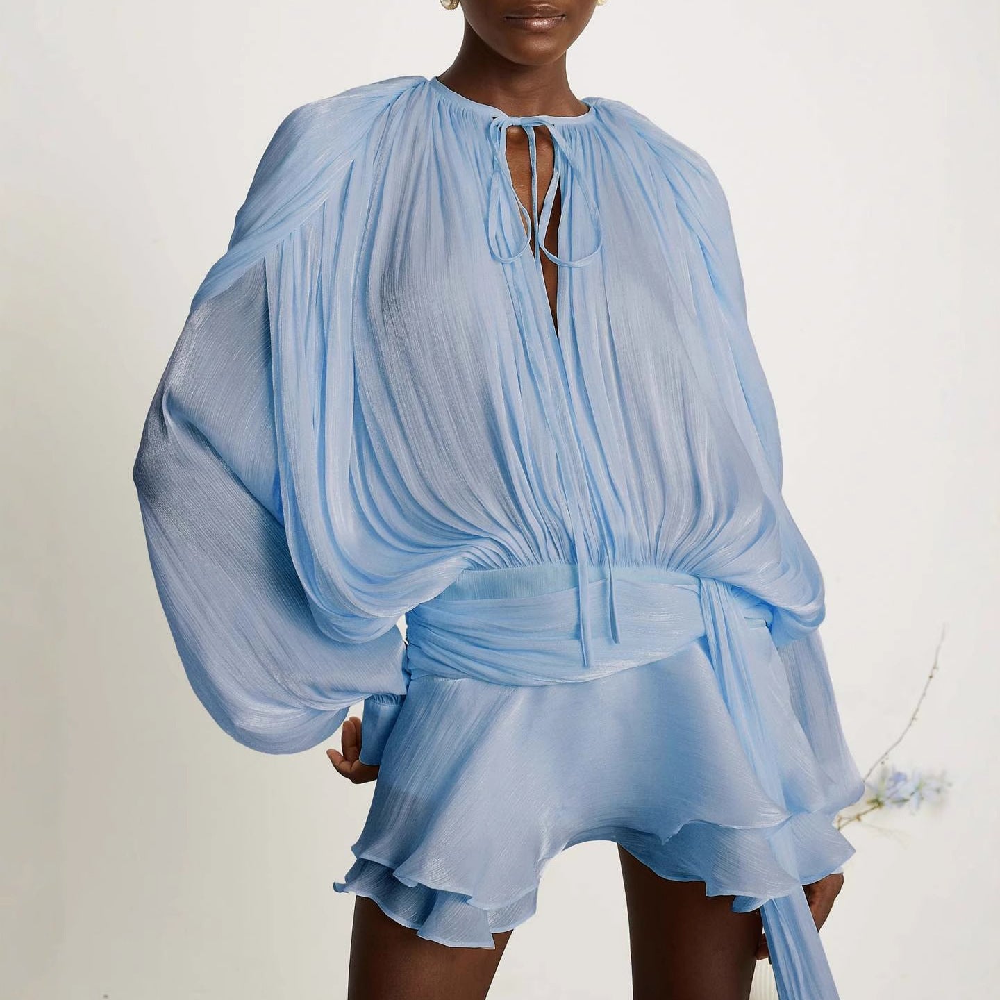 Sleeve Dress Fashion Loose Bright Yarn Dresses