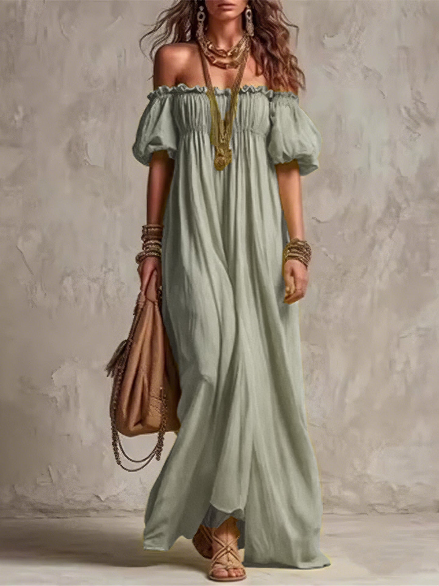 Summer Elegant Casual Loose Lazy Puff Dress