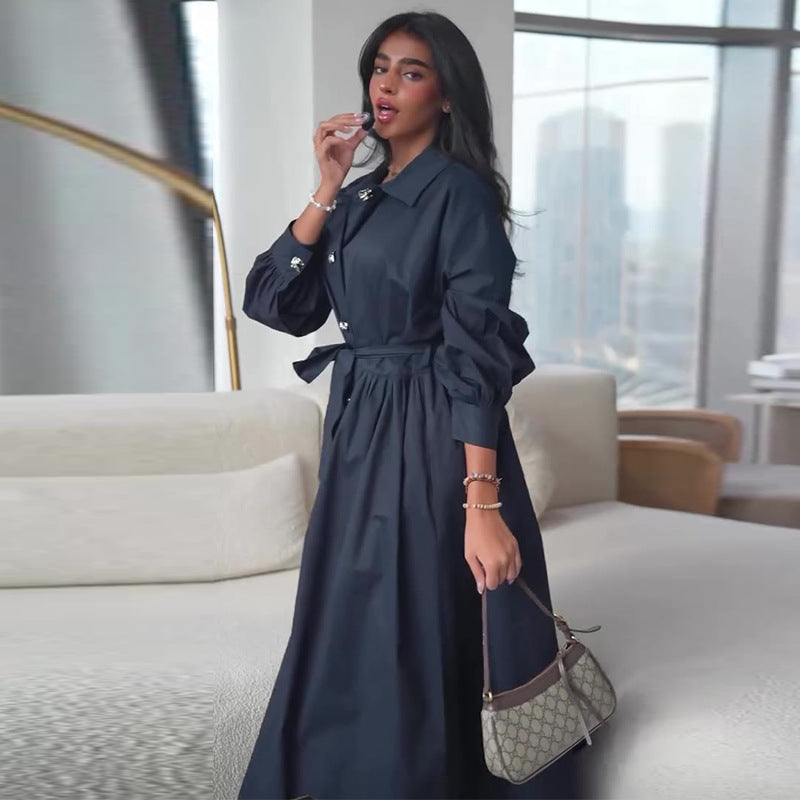 Women's Autumn Fashion Simple Long Sleeve Dress Dresses