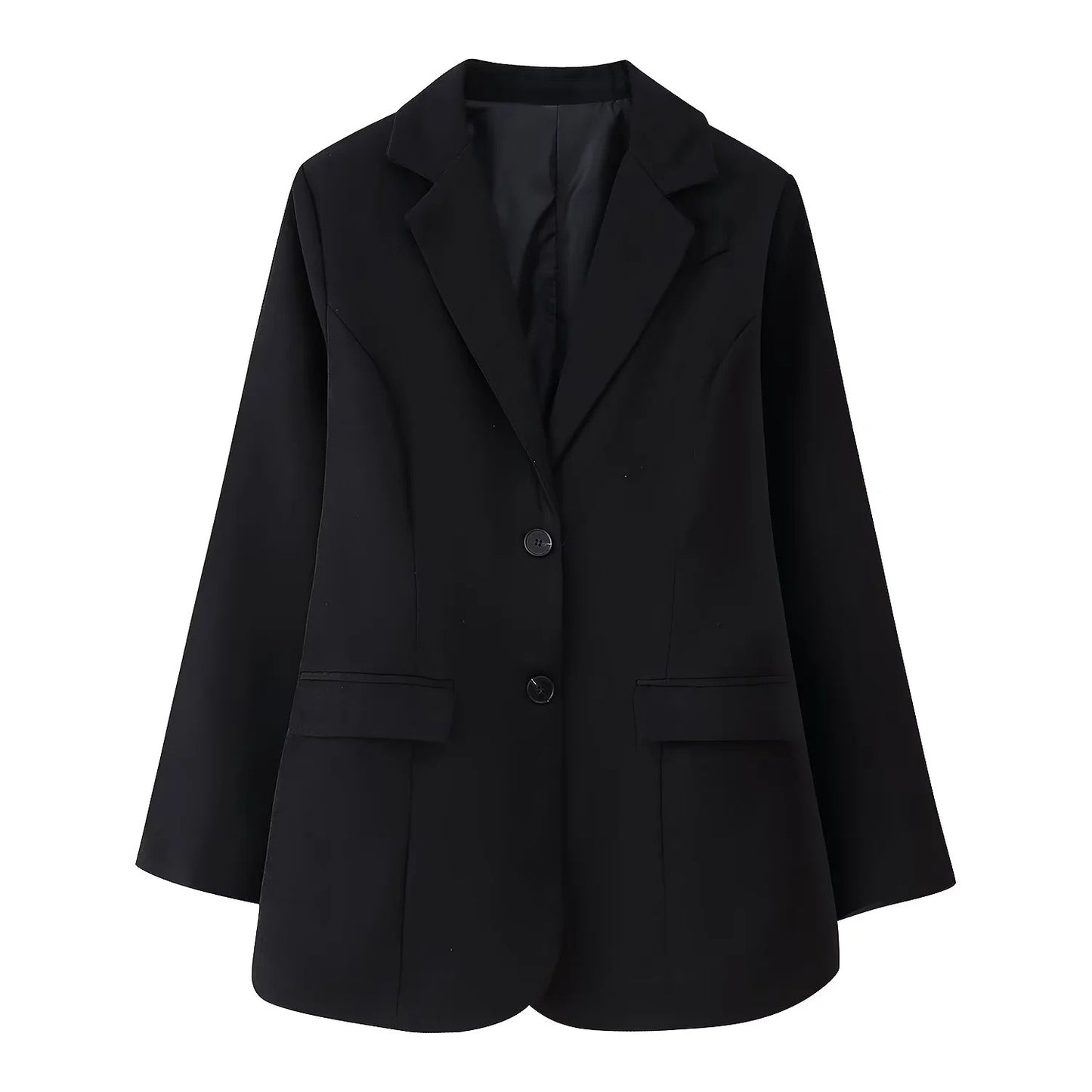 Women's Color Single-breasted Lapel Long Sleeve Slim Suits
