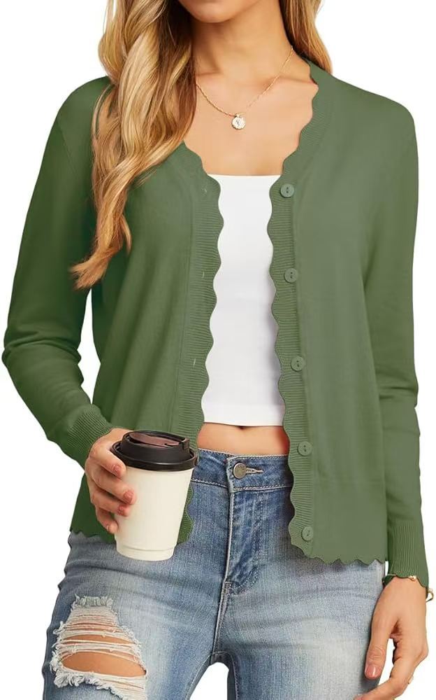 Ruffle 9-point Sleeve Thin Fashion Knitted Women's Sweater