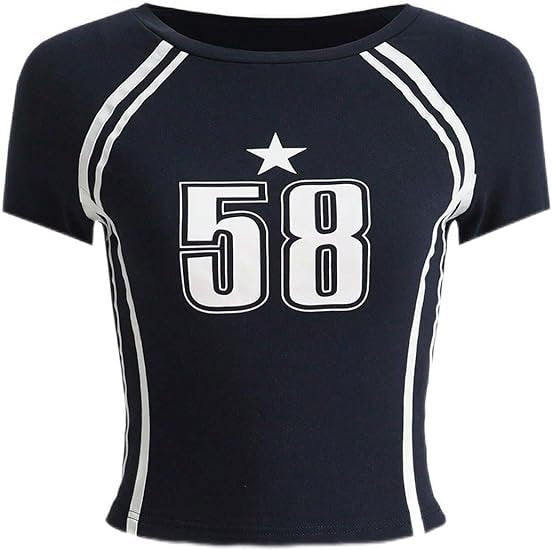 Women's Personality Street T-shirt Digital Printing Slim Blouses