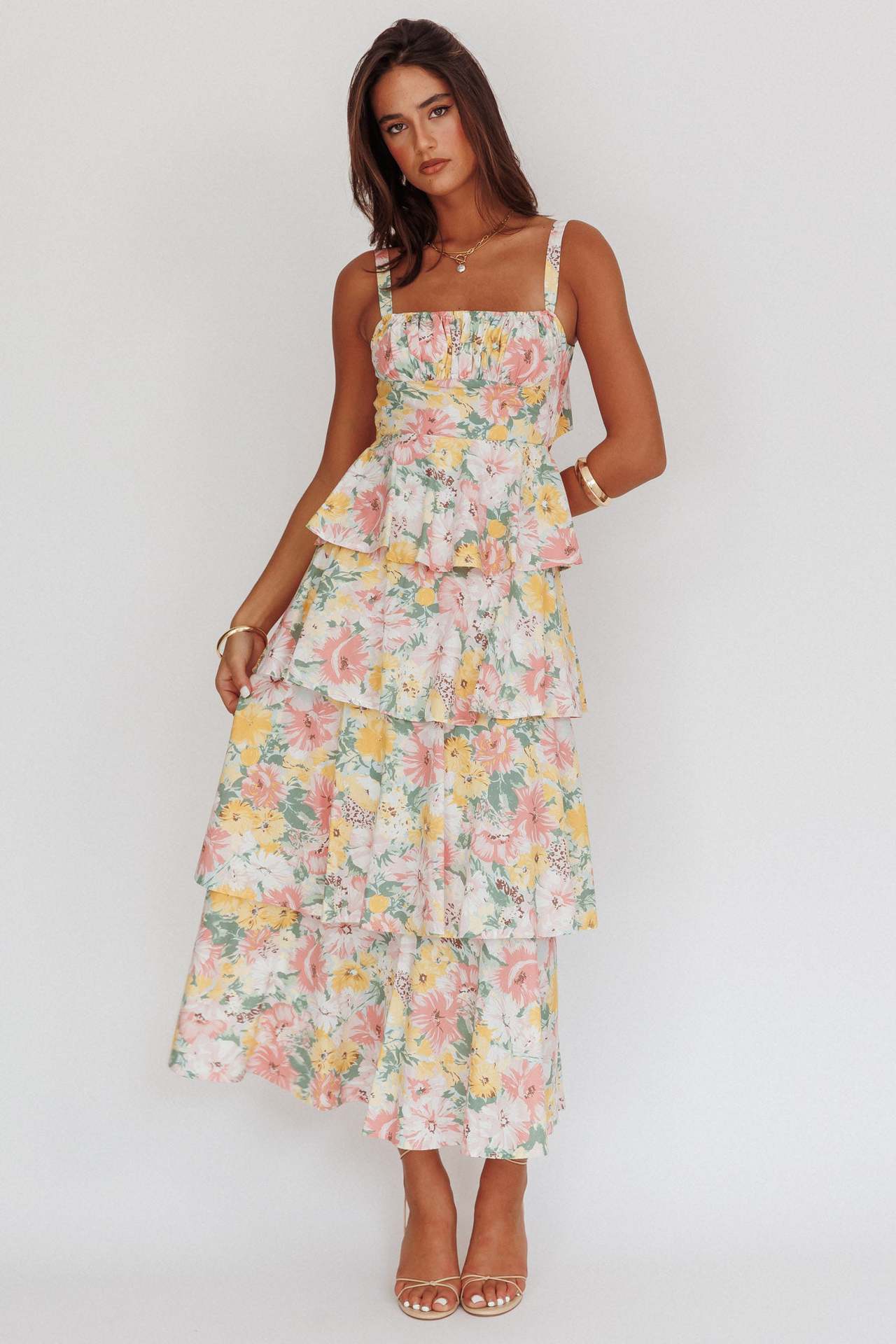 Bow Floral Dress Holiday Party Temperament Dresses