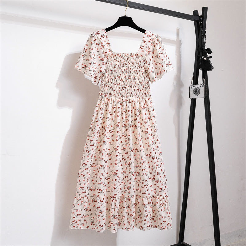 Women's Style Design Niche High-grade Floral Sleeve Dresses