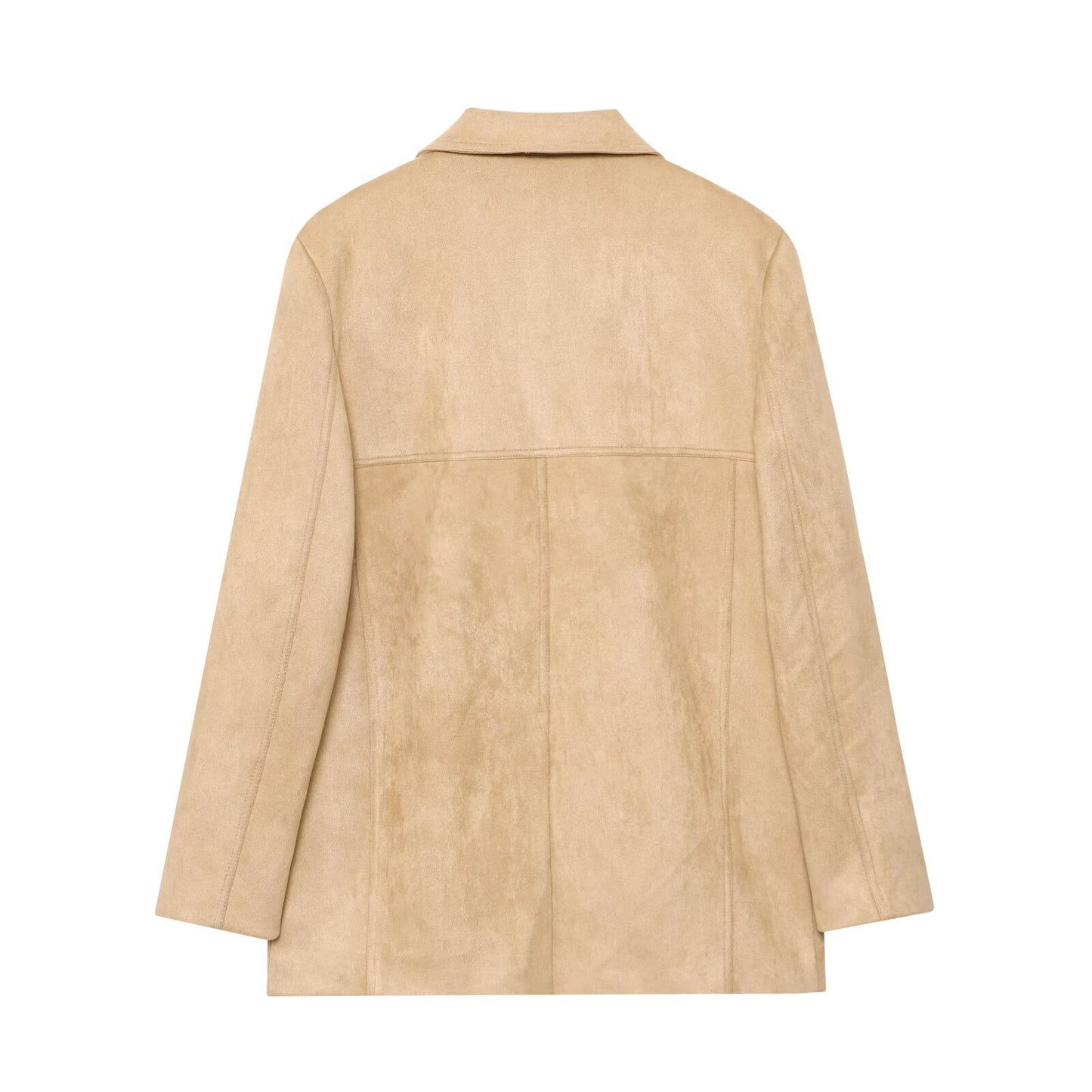 Women's Fashion Casual Polo Collar Suede Western Coats