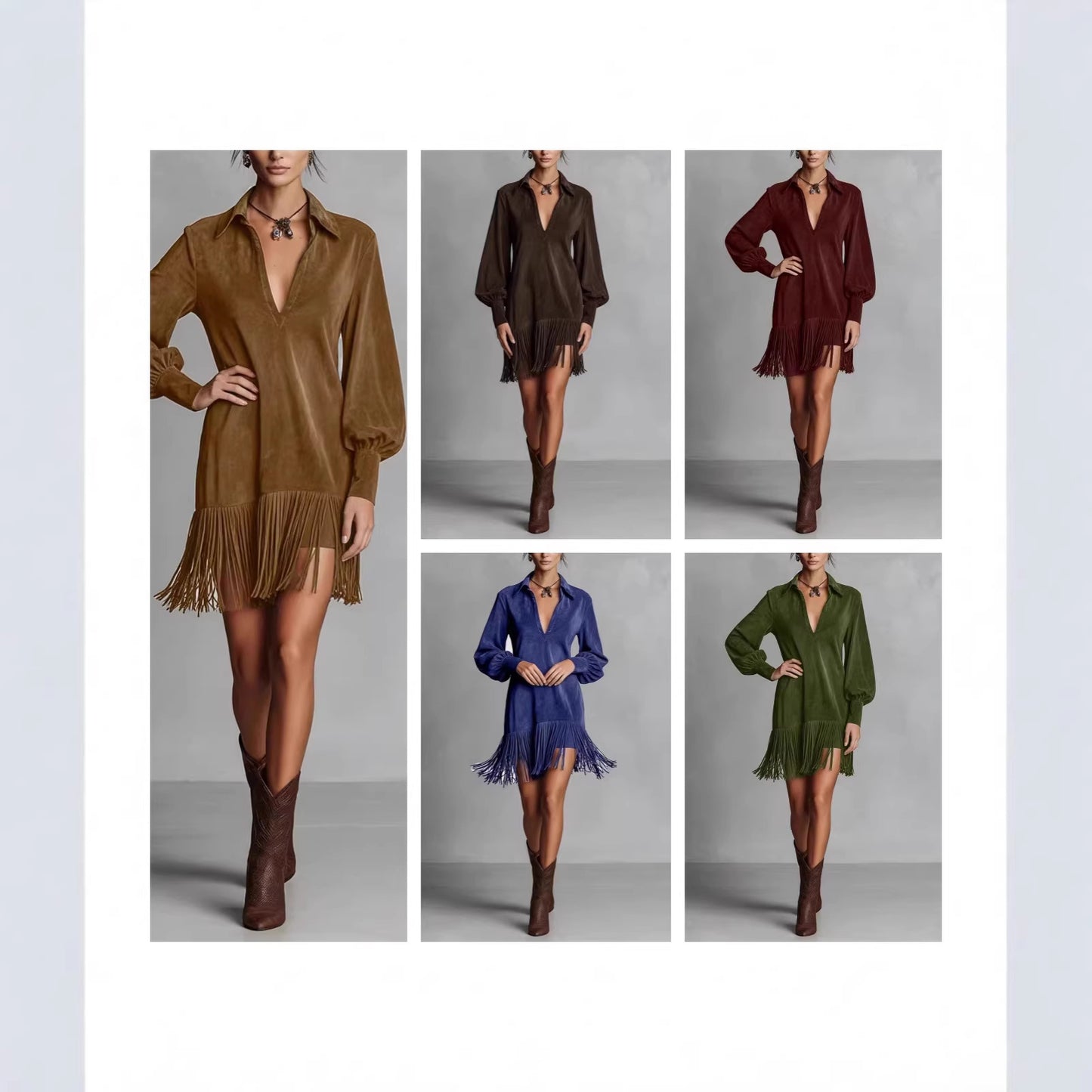 Western Style Elegant Trench Long-sleeved Black Beautiful Dress