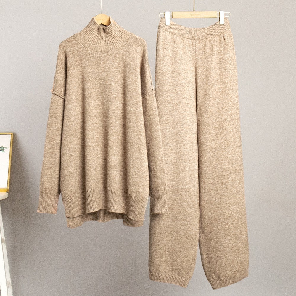 Women's Turtleneck Loose Casual Lazy Thickened Knitting Suits