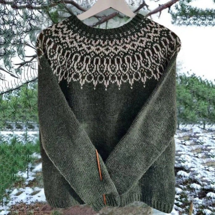 Women's Round Neck Multicolor Loose Fashion Pullover Sweaters