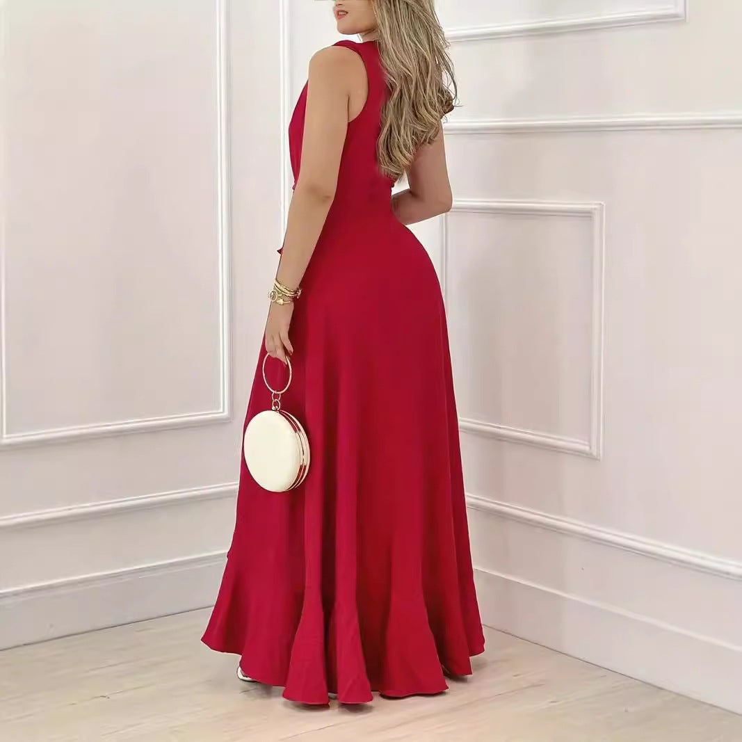 Attractive Women's Sleeveless Long Summer Holiday Dress