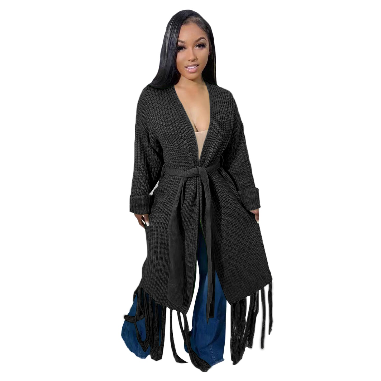 Women's Glamorous Elegant Trendy Long Tassel Knitwear