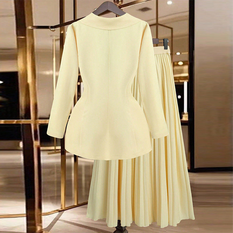 Women's Pretty Beautiful Fashion Temperament Pleated Suits