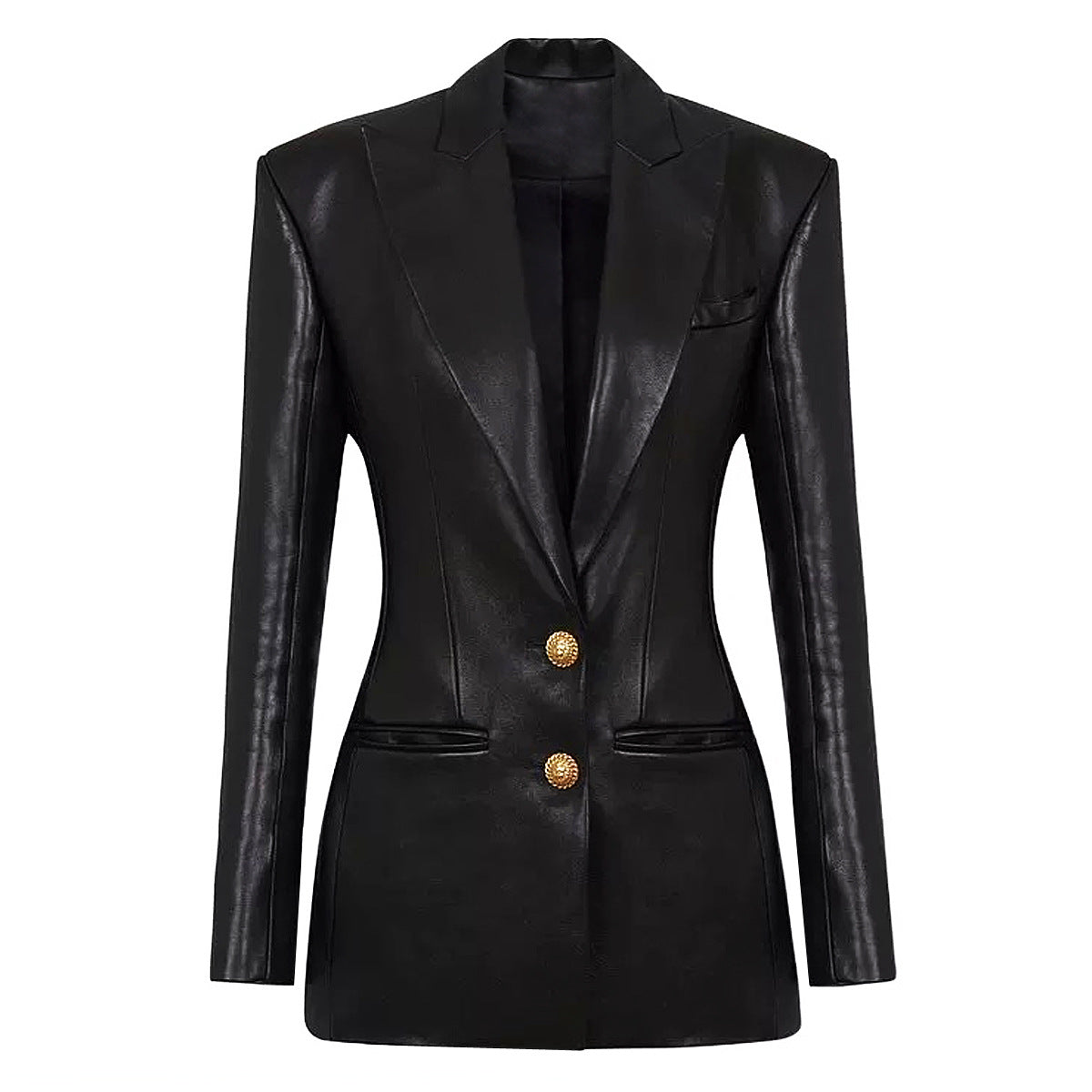 Leather Slim Fit Temperament Commute Fashion Blazers