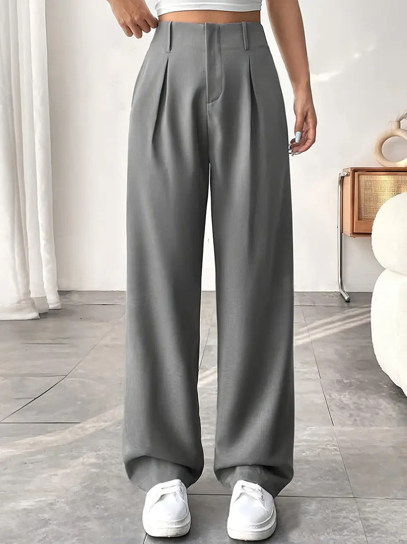High Waist Wide Leg Versatile Casual Pants