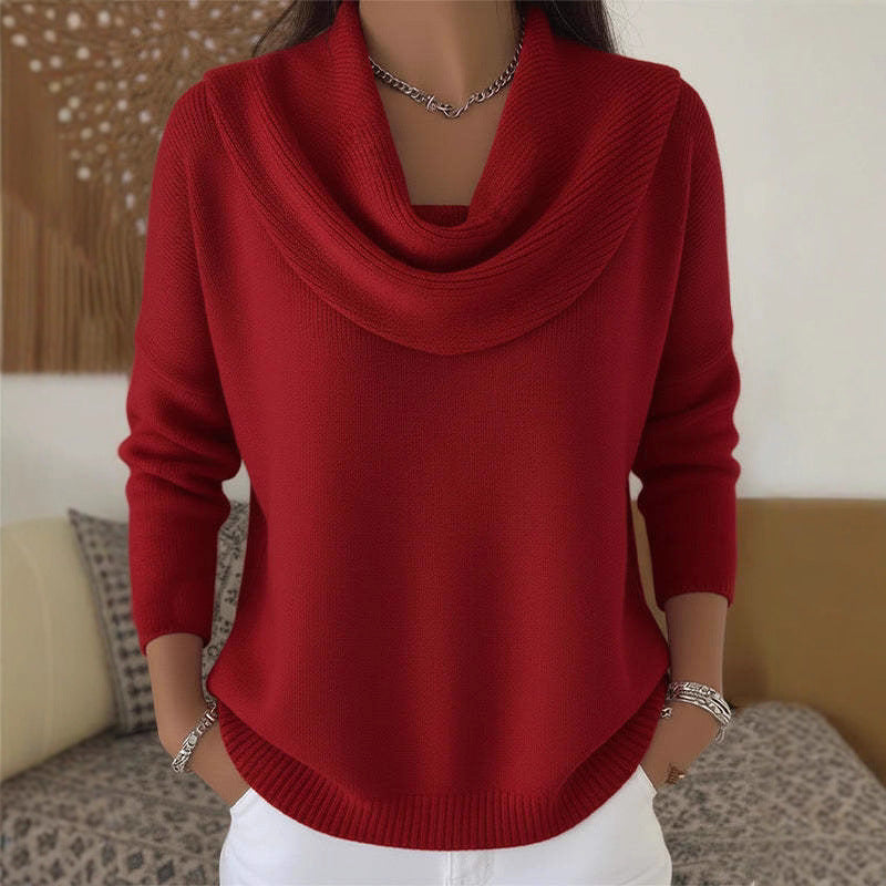 Creative Fashion Women's Solid Color Long-sleeved Women's Sweater