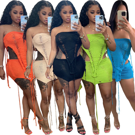 Versatile Attractive Urban Sexy Sleeveless Beach Fashion Casual Suit