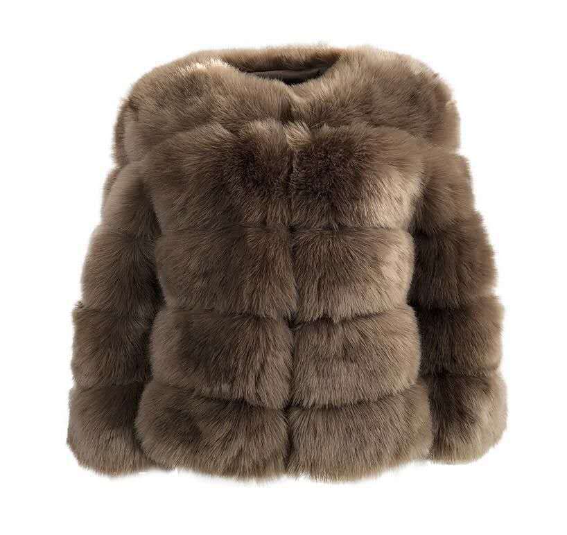 Women's Fur Imitation Fox Faux Long Sleeve Coats
