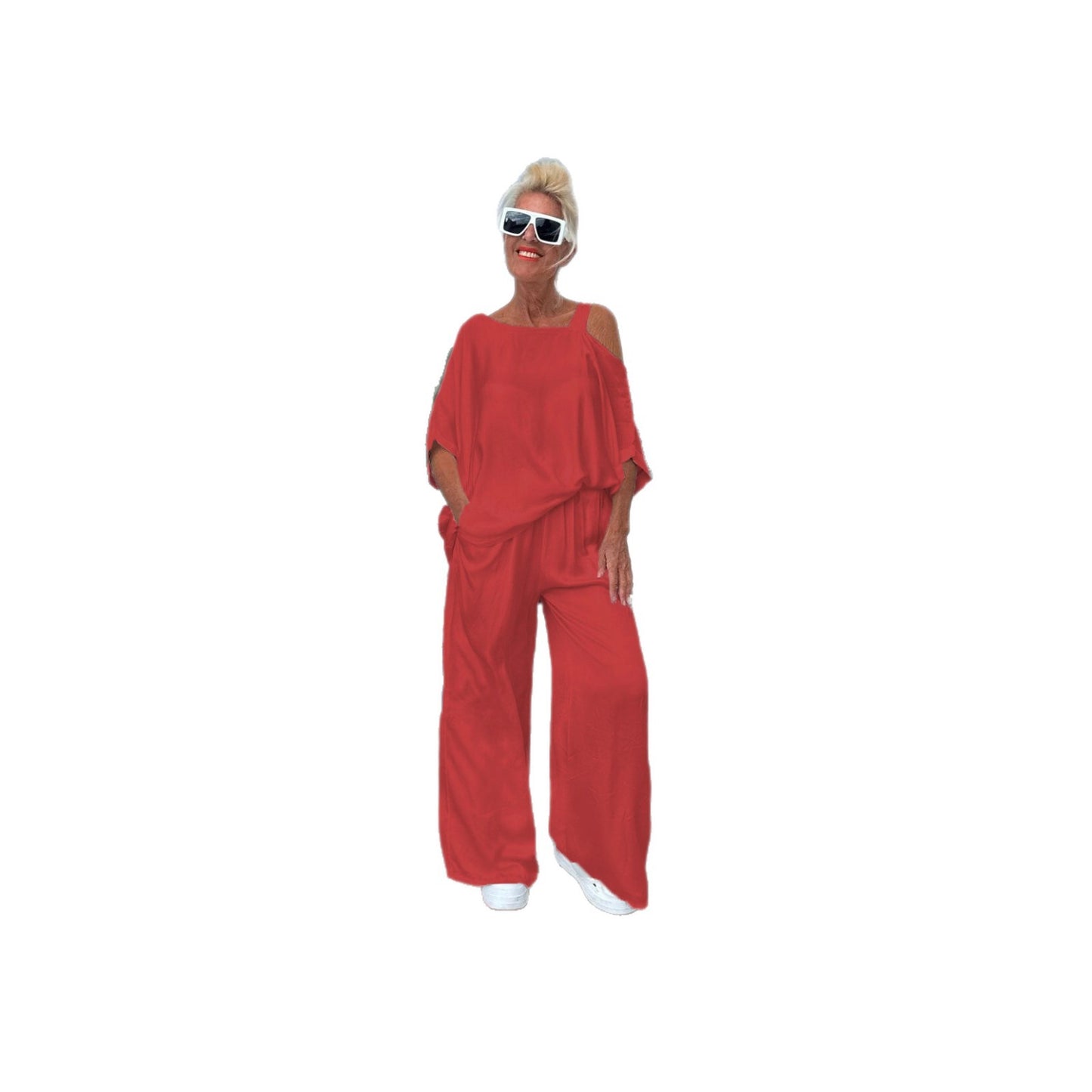 Women's Casual Irregular Collar Trousers Two-piece Suits