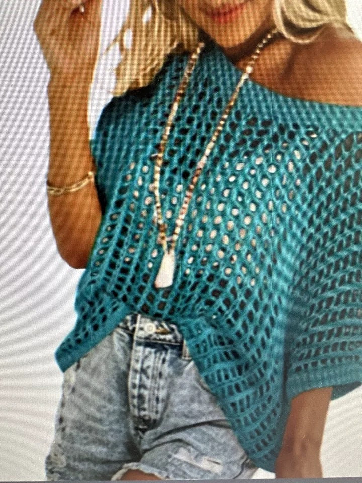 Women's Hollow Summer Loose Beach Cover Thin Bikini Sexy Women's Sweater