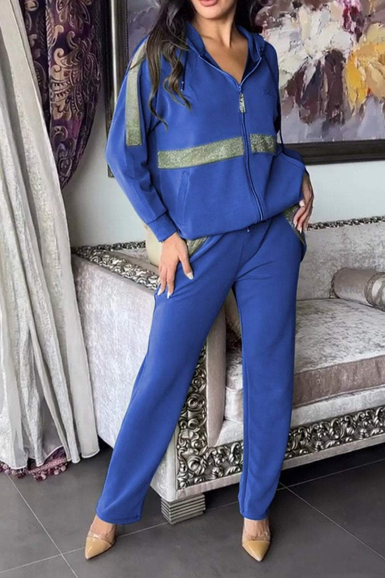 Comfortable Casual Long Sleeve Trousers Set Suits