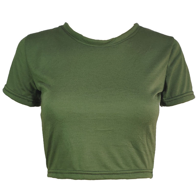 Women's T-shirt Slim Solid Color Simple Common Blouses