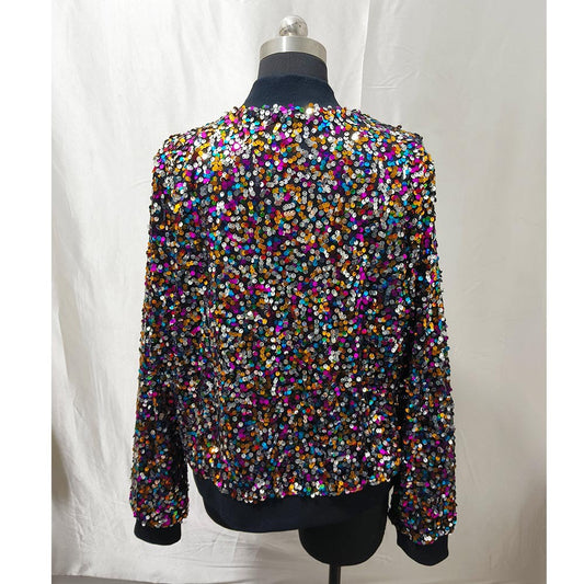 Women's Mesh Embroidered Sequin Graceful Fashionable Colorful Jackets