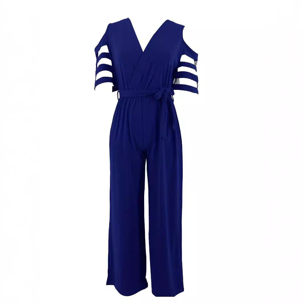 Women's Sexy Solid Color High Waist One-piece Pants