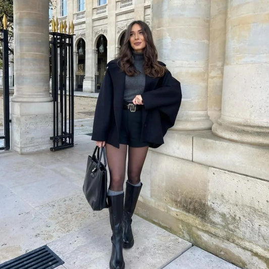 Women's New Single-breasted Lapel Loose Wool Jackets
