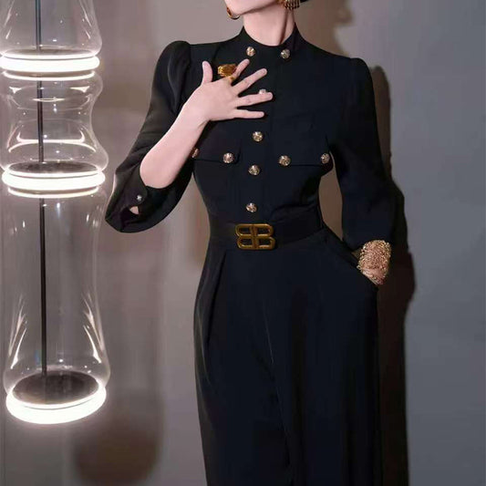 Women's Style Temperament Autumn Long Sleeve High Jumpsuits