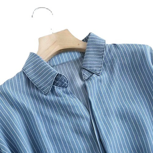 Women's Summer Super Soft Shirt Style Denim Blouses