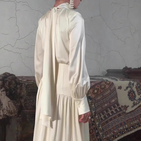 Women's Autumn French Elegant Long Sleeve Stitching Clothing