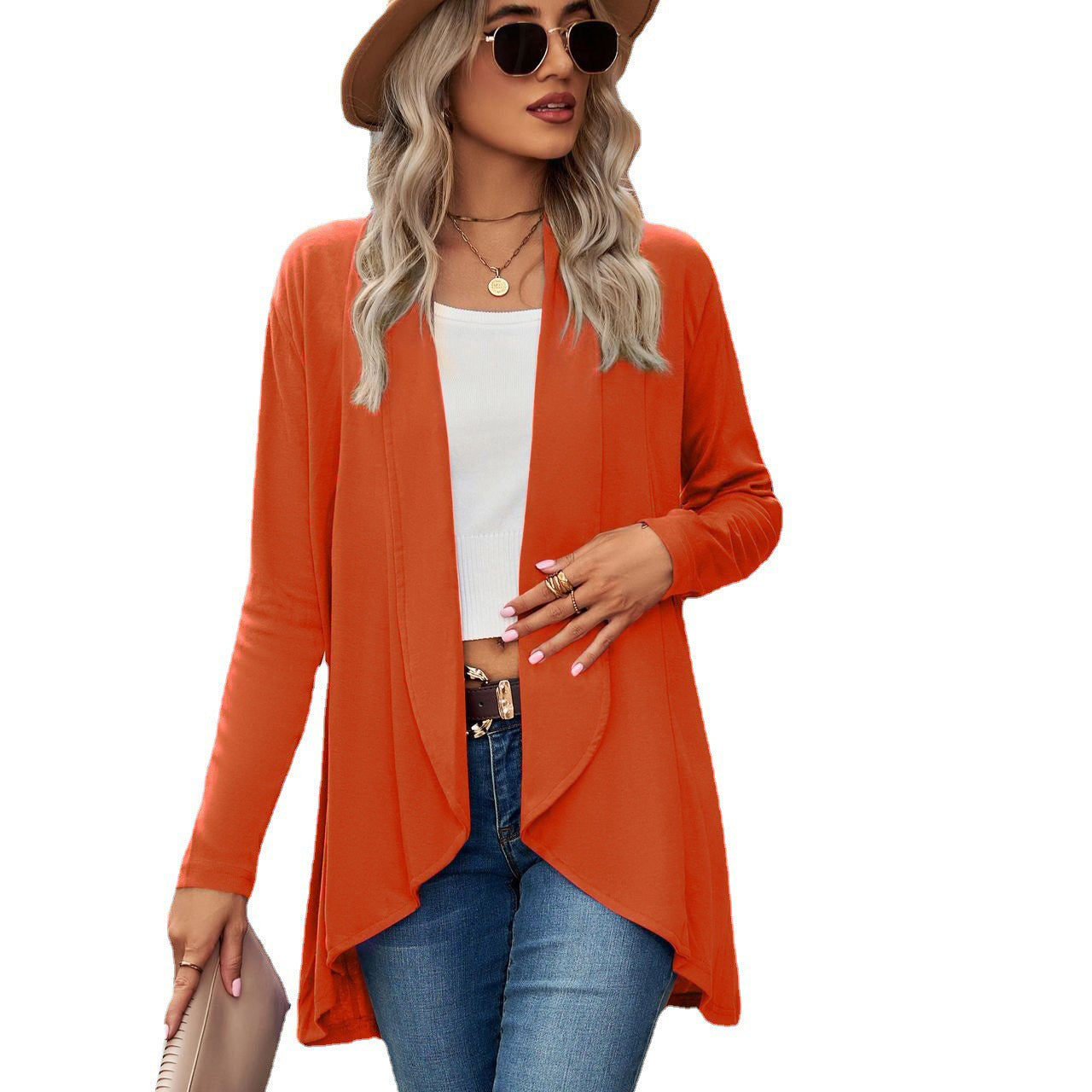 Women's Long Sleeve Solid Color Loose Knitting Cardigans