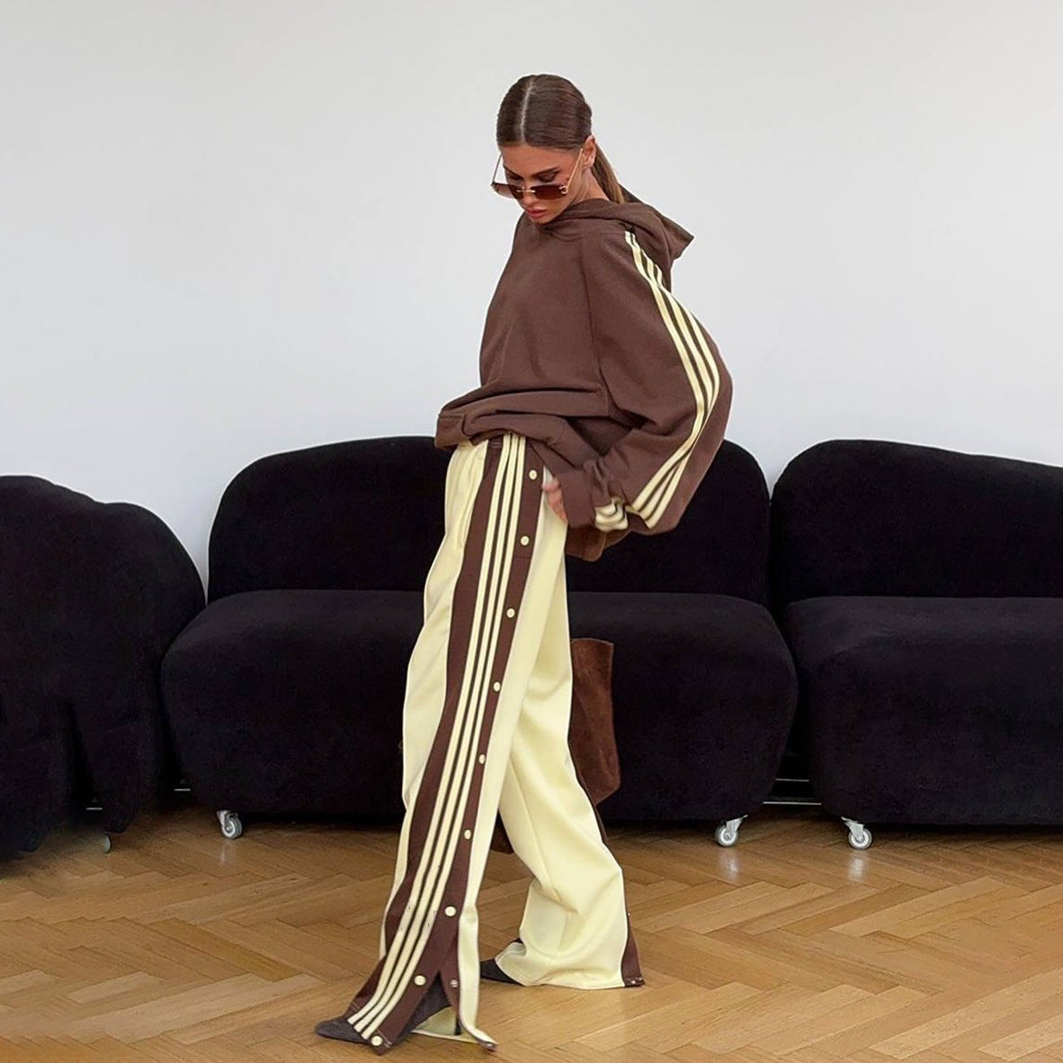 Multicolor Hoodie Loose Comfortable Hooded Long Sweaters