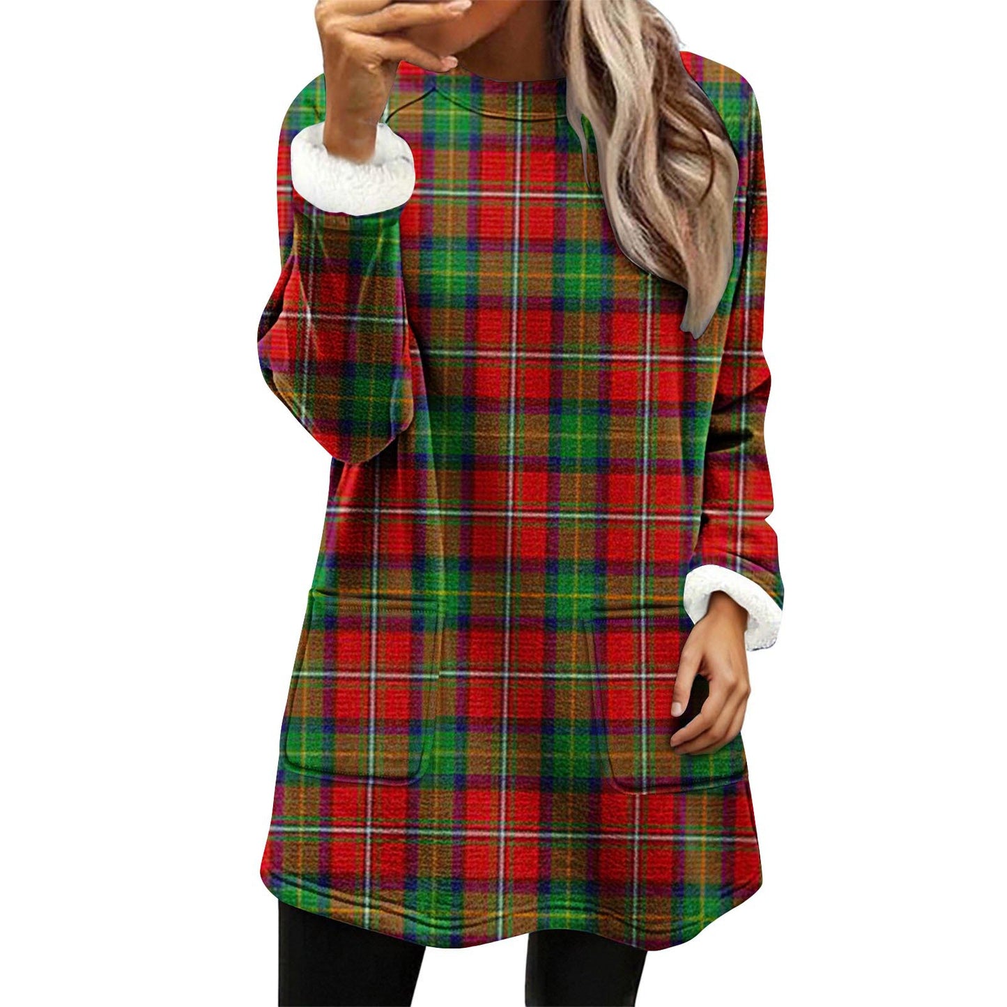 Christmas Snowman Digital Printing Casual Wide-sleeved Veet Women's Sweater, Sweater