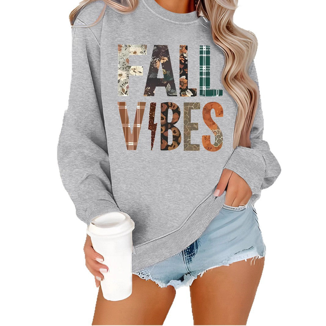 Attractive Women's Printed Fashion Base Long-sleeved Women's Sweater, Sweater
