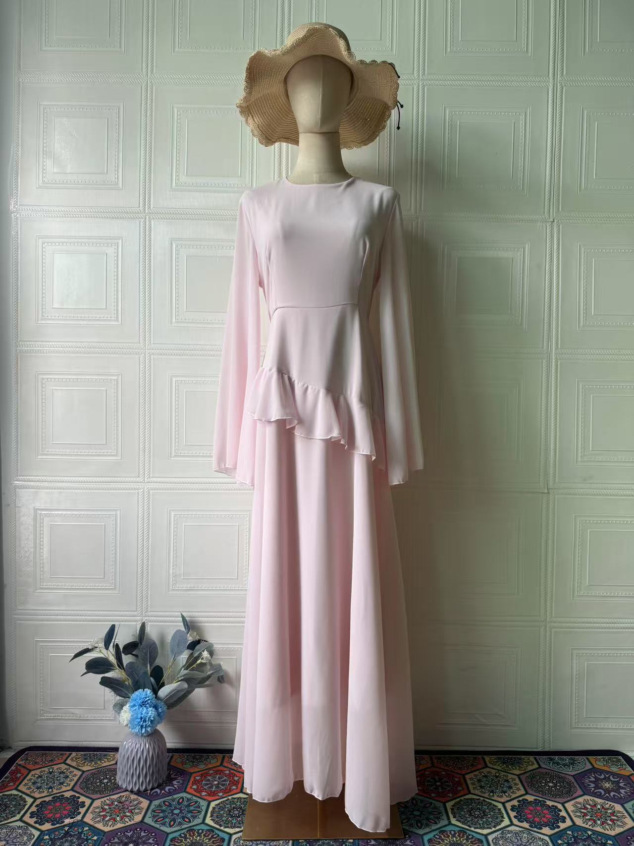 Women's Soft Elegant Graceful Long Sleeve Dress Dresses