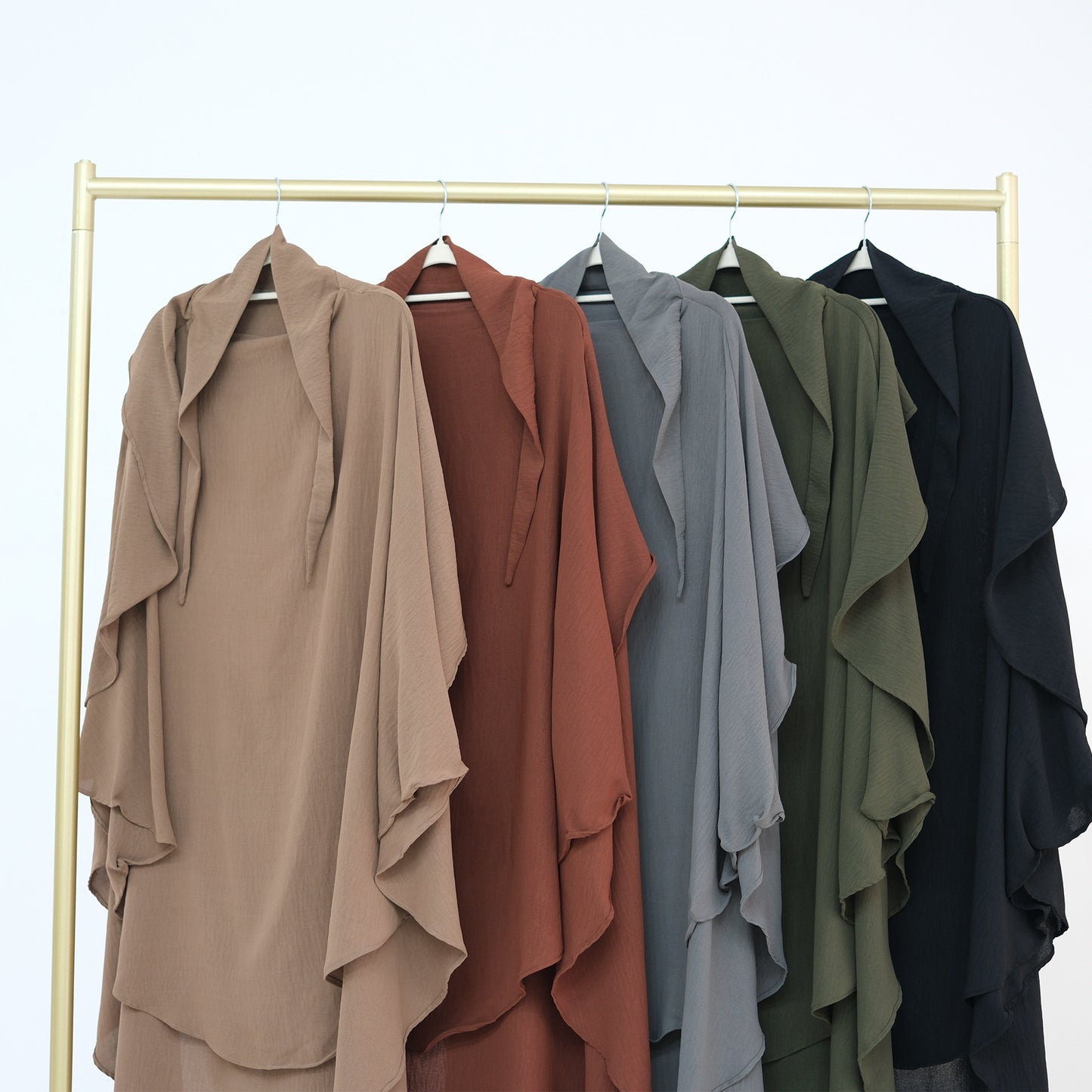 Comfortable Slouchy Solid Color Turban Turkish Dresses