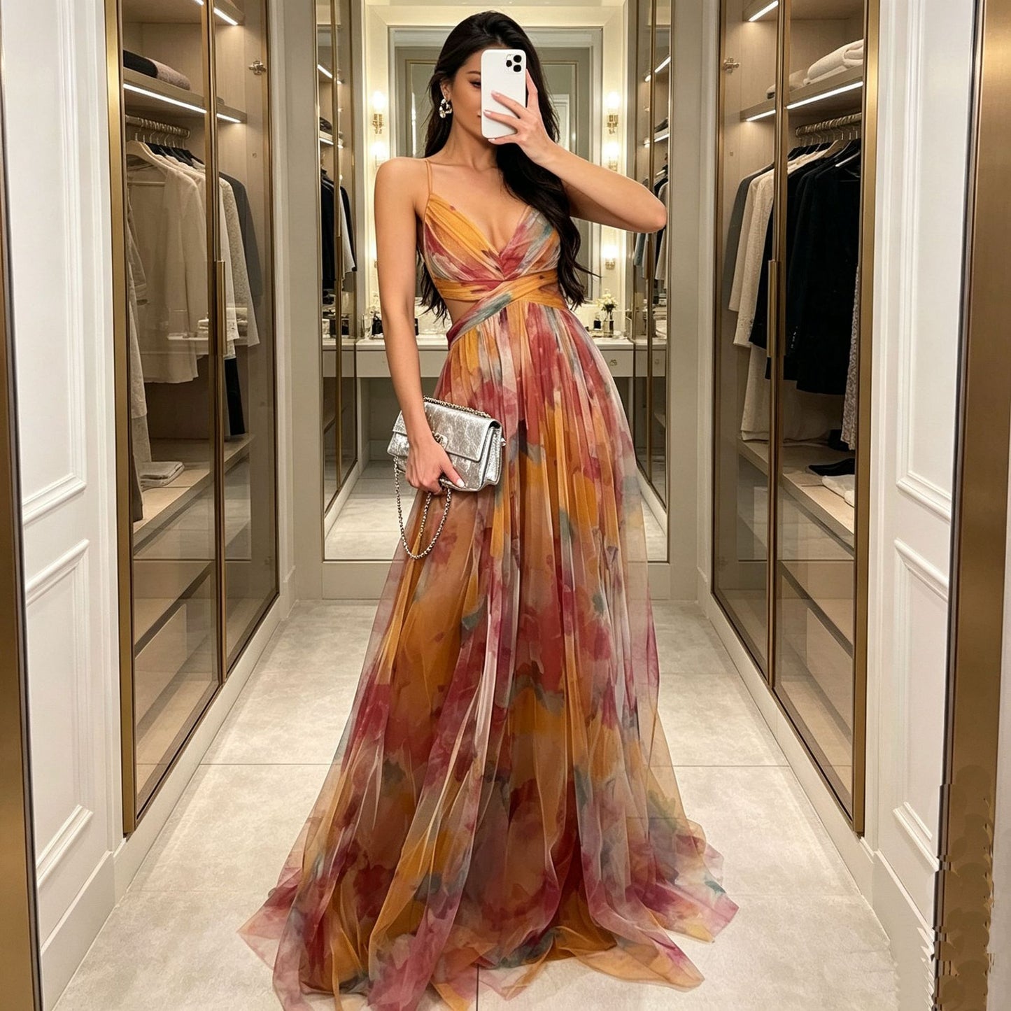 Cool Classy Women's Sexy Long Mesh Dress