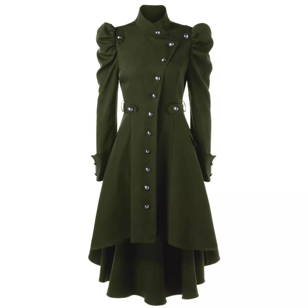 Women's Trench Stand-up Collar Slim Fit British Coats