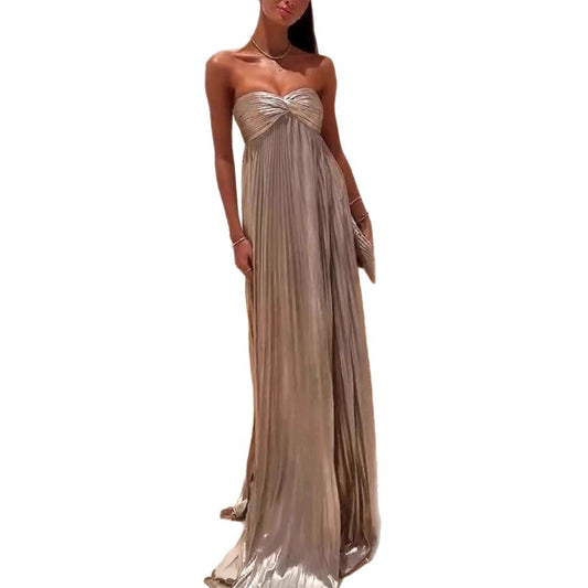 Women's Dress Tube Gilding Split Sleeveless Cocktail Dresses