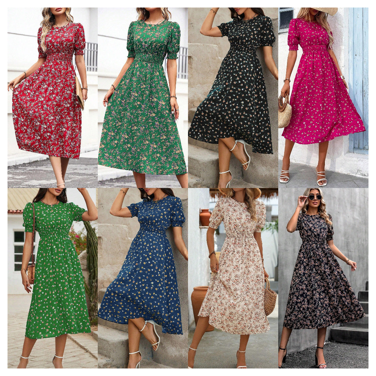 Popular Classy New Floral Vacation Style Dress