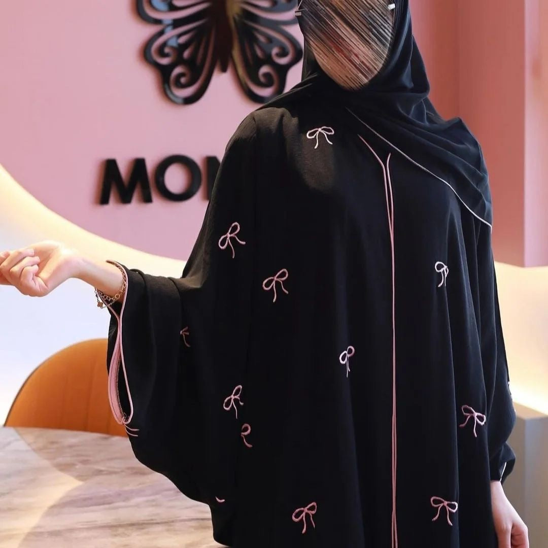 Classic Beautiful Versatile Bow Embroidered Robe Dresses