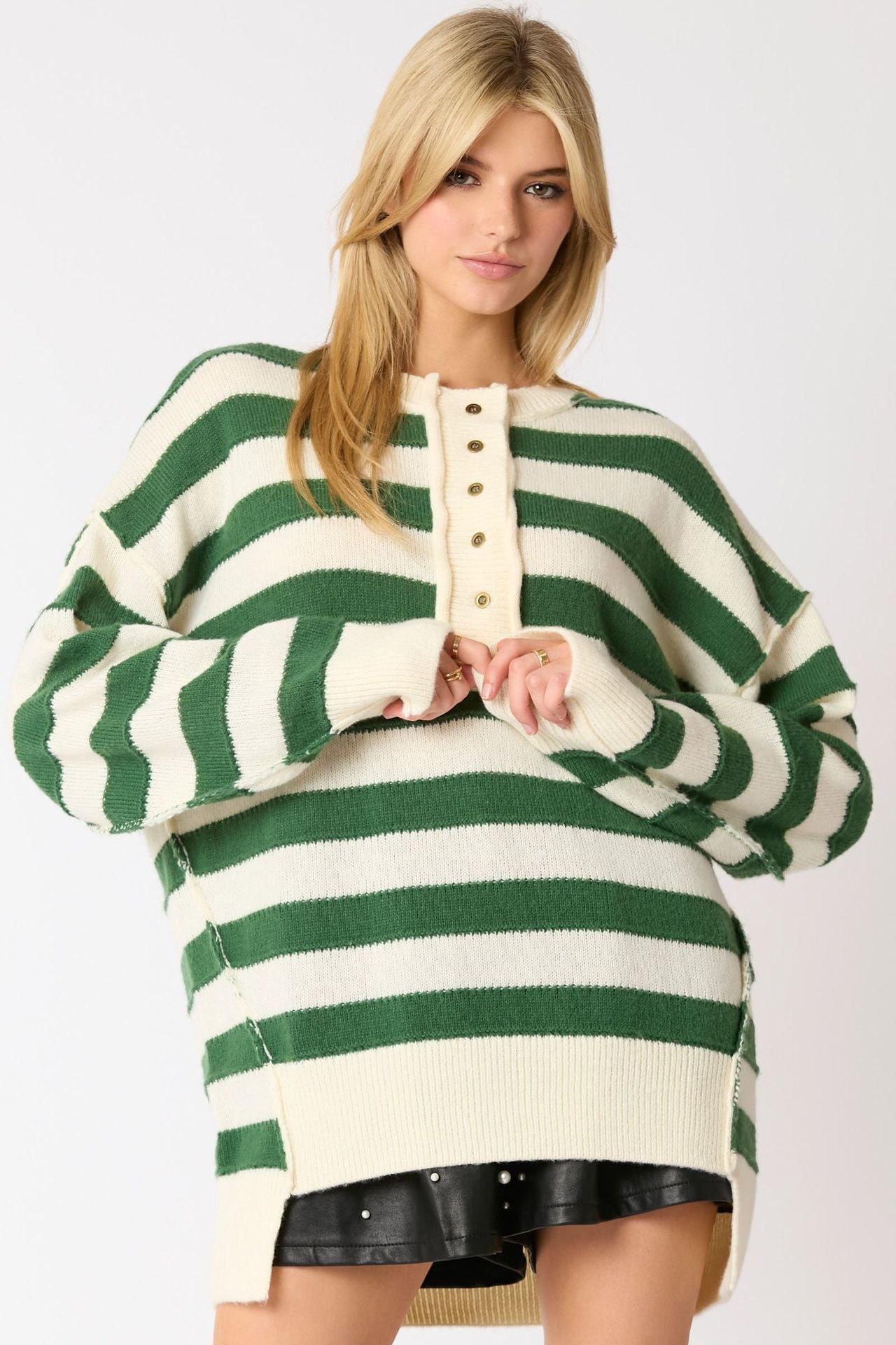 Women's Loose Multicolor Casual Knitted Long Sleeve Sweaters