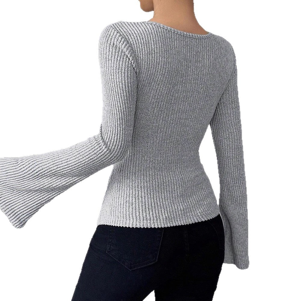 Women's Ribbing Bottoming Slim Knit Long-sleeved Commuter Women's Sweater