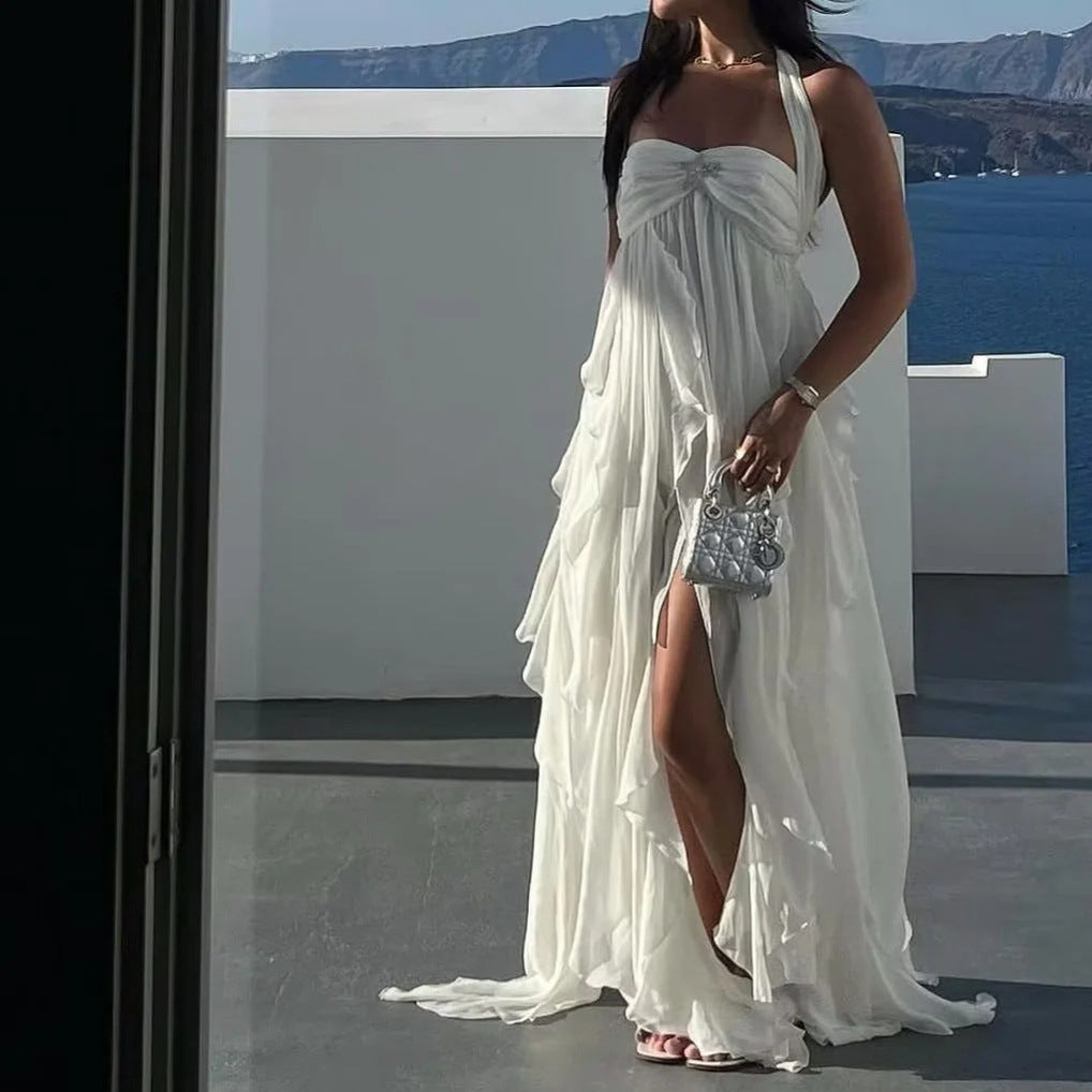 Women's Vacation Style French Romantic Fashion Lace Dresses