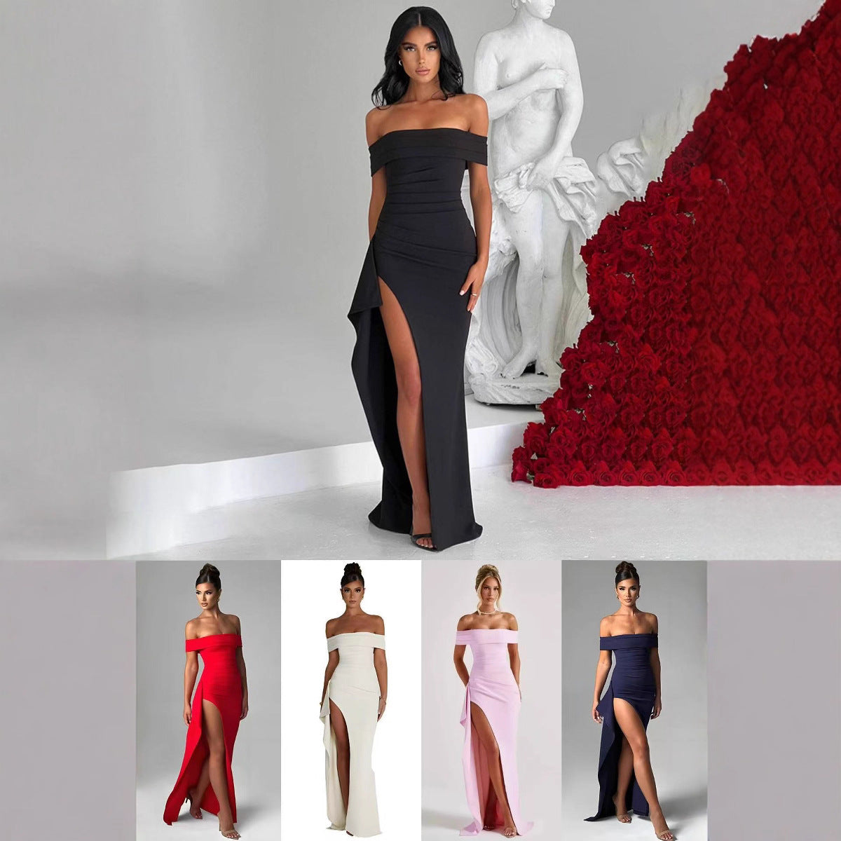 Women's Spring Sexy Elegant Party Split Dress